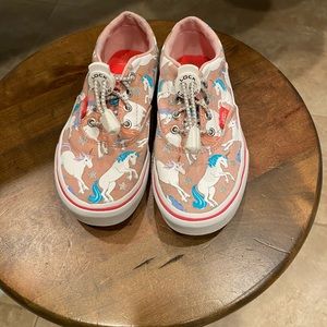 Girls Vans pink unicorn sneakers